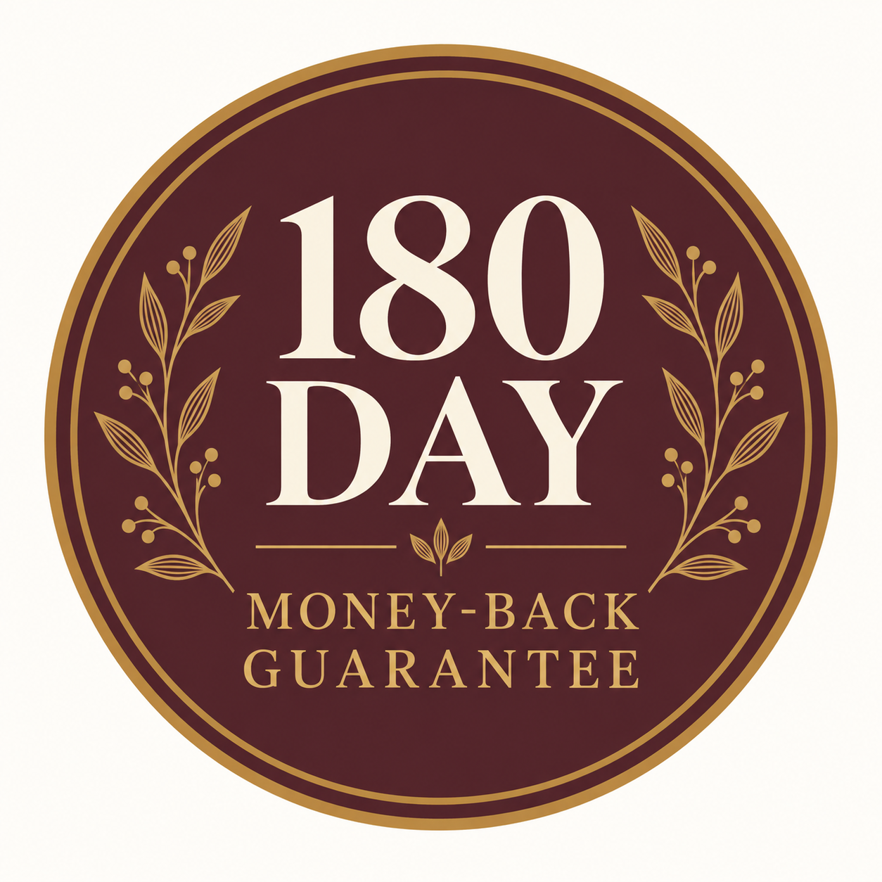180-day money-back guarantee